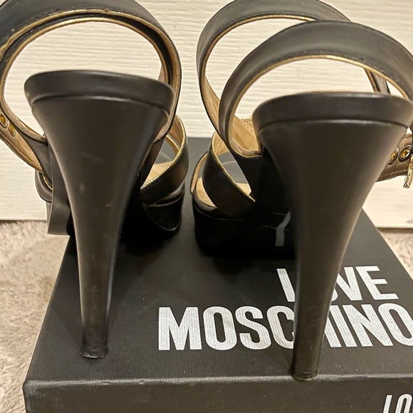 Love Moschino strapped black and gold sandals - Picture 7 of 12